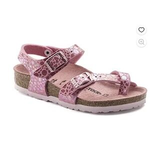Birkenstock Rio Girl's Pink Python‎ Ankle Strap Sandals EU 35 Narrow 4.5-5 NIB